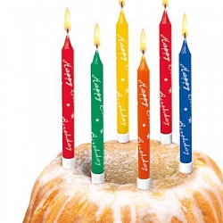 SusyCard - Tortové sviečky Happy Birthday, 10 ks