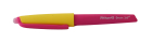 Gumovacie pero žlto ružové,1 ks+2náplne