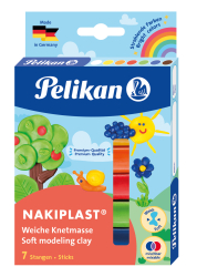 Pelikan - Plastelína Nakiplast 7 farieb