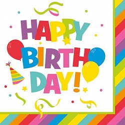 SusyCard - Servítky Happy Birthday