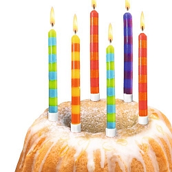 SusyCard - Tortové narodeninové sviečky farebné
