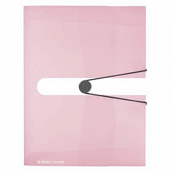 Herlitz - Box na spisy A4/4 cm, transparentná-růžová