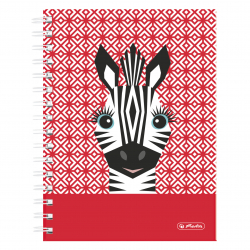 Špirálový blok A5, štvorček, Cute animals - zebra