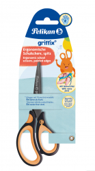 Griffix nožnice pre pravákov, čierné, blister