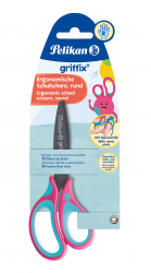 Griffix nožnice pre pravákov, ružové, blister