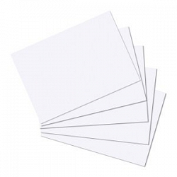 Herlitz - Karty do kartotéky, A6, čisté biele