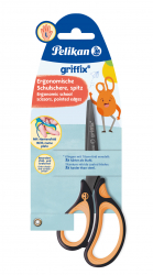 Griffix nožnice pre ľavákov, čierne, blister