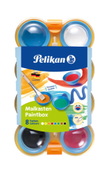 Pelikan - Farby vodové 8 farieb + štetec