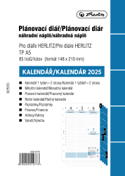 Herlitz - Náplň do krúžkového diára A5 - 2025, týždenný